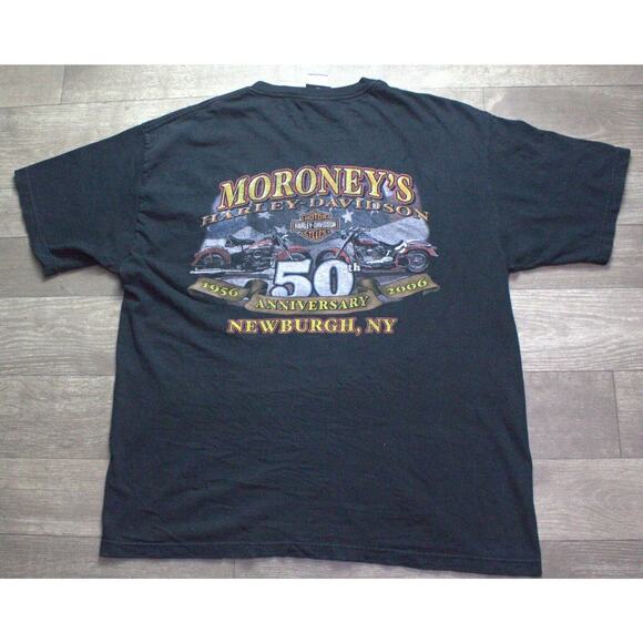 Y2k 06 Harley Davidson Motorcycle T-Shirt Mens Size L MORONEY'S NEWBURGH, NY - Picture 7 of 7